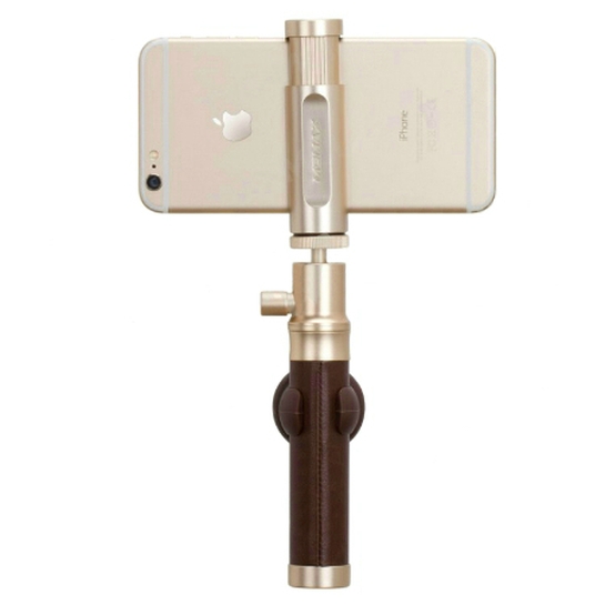 Палка для селфи Momax SelfiePro 50cm with Bluetooth Gold/Gold - цена, характеристики, отзывы, рассрочка, фото 2