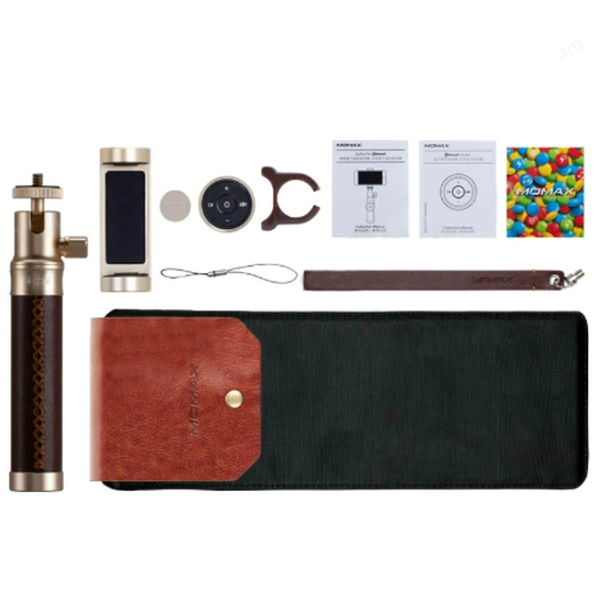 Палиця для селфі Momax SelfiePro 50cm with Bluetooth Gold/Gold - ціна, характеристики, відгуки, розстрочка, фото 9