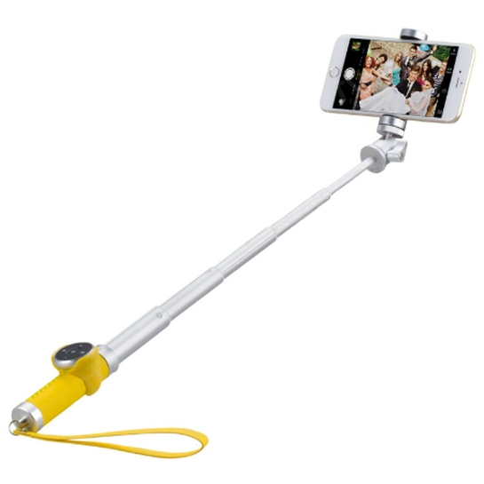 Палиця для селфі Momax SelfiePro 50cm with Bluetooth Silver/Yellow - ціна, характеристики, відгуки, розстрочка, фото 3