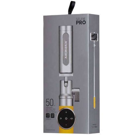 Палиця для селфі Momax SelfiePro 50cm with Bluetooth Silver/Yellow - ціна, характеристики, відгуки, розстрочка, фото 8