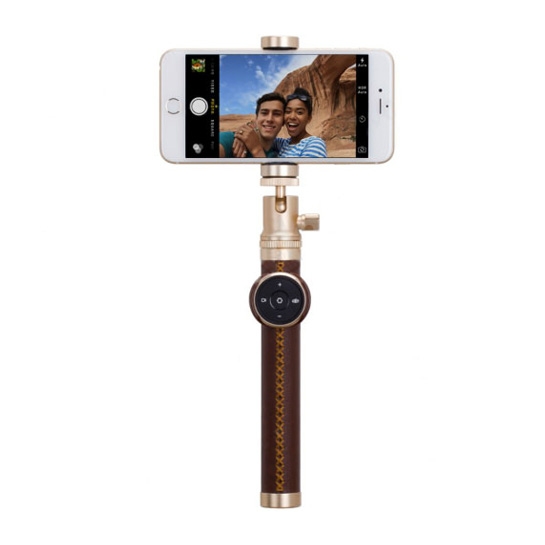 Палка для селфи Momax SelfiePro 90cm with Bluetooth Gold/Gold - цена, характеристики, отзывы, рассрочка, фото 1