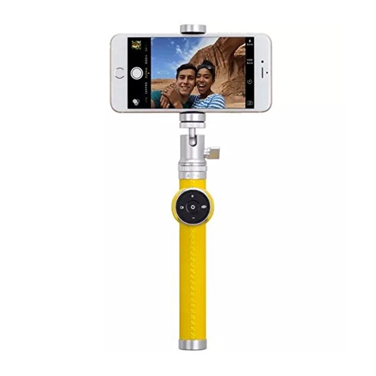 Палка для селфи Momax SelfiePro 90cm with Bluetooth Silver/Yellow