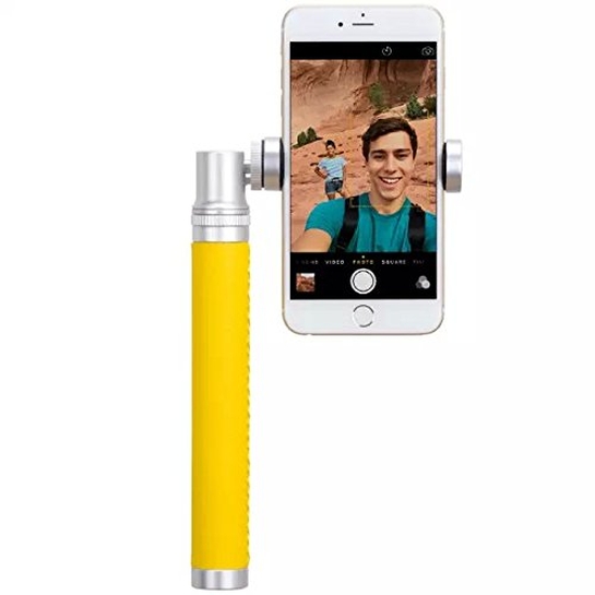 Палиця для селфі Momax SelfiePro 90cm with Bluetooth Silver/Yellow - ціна, характеристики, відгуки, розстрочка, фото 2