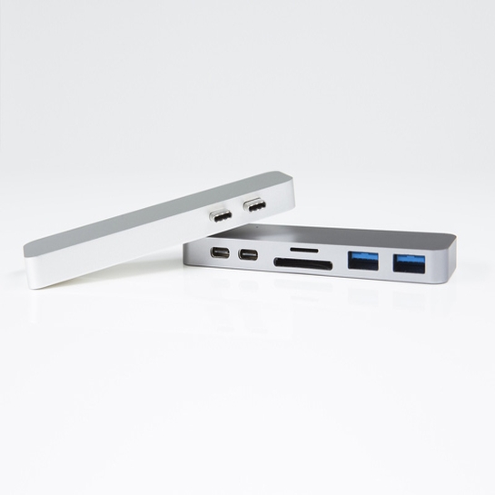 USB-хаб HyperDrive Thunderbolt 3 USB-C Hub for MacBook Pro Silver - ціна, характеристики, відгуки, розстрочка, фото 4
