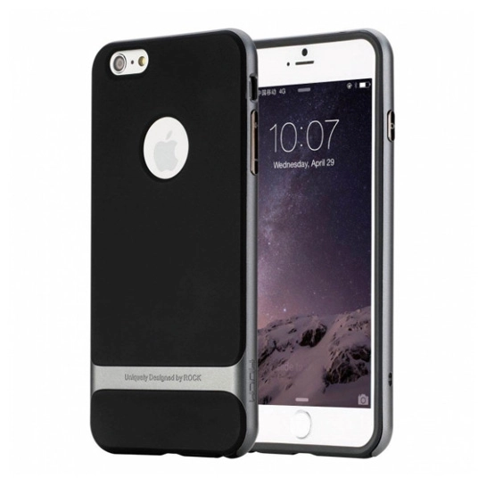 Чехол Rock Royce Silicone Case for iPhone 6/6S Black/Gray