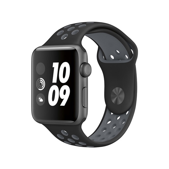 Ремінець COTEetCI W12 Apple Watch Nike band 38mm/40mm Black/Gray - ціна, характеристики, відгуки, розстрочка, фото 1