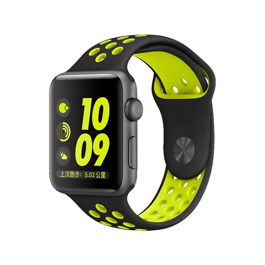 Ремінець COTEetCI W12 Apple Watch Nike band 38mm/40mm Black/Green