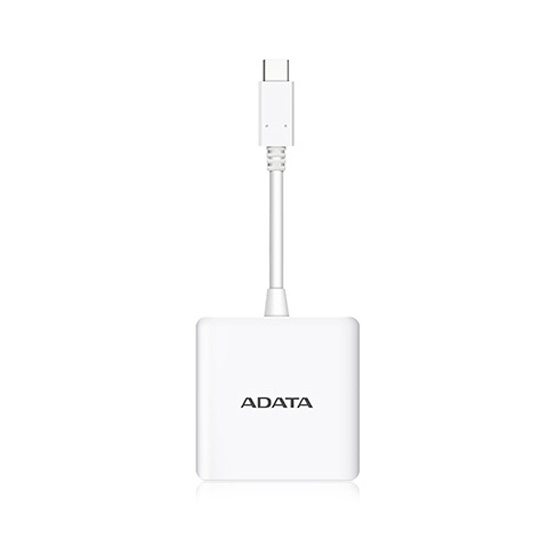 Переходник ADATA USB-C x 1/USB-A 3.1 x 2/HDMI x 1 White - цена, характеристики, отзывы, рассрочка, фото 1