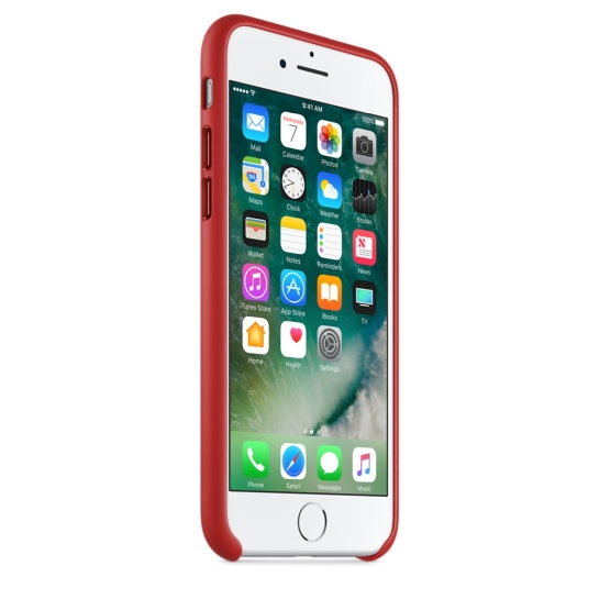 Чохол Apple Leather Case for iPhone 8/7 Red* - ціна, характеристики, відгуки, розстрочка, фото 4