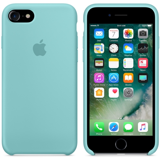 Чохол Apple Silicone Case for iPhone 8/7 Sea Blue* - ціна, характеристики, відгуки, розстрочка, фото 2