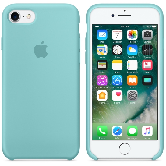 Чохол Apple Silicone Case for iPhone 8/7 Sea Blue* - ціна, характеристики, відгуки, розстрочка, фото 3