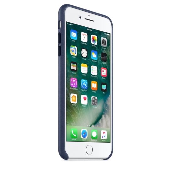 Чехол Apple Leather Case for iPhone 8 Plus/7 Plus Midnight Blue - цена, характеристики, отзывы, рассрочка, фото 2