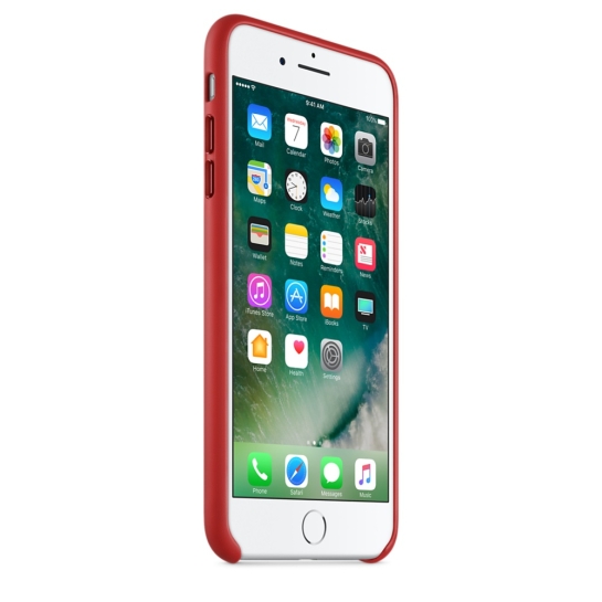 Чехол Apple Leather Case for iPhone 8 Plus/7 Plus Red* - цена, характеристики, отзывы, рассрочка, фото 2