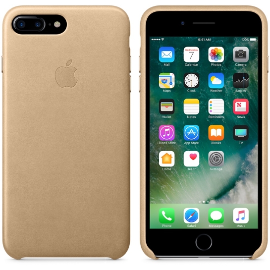 Чохол Apple Leather Case for iPhone 8 Plus/7 Plus Tan - ціна, характеристики, відгуки, розстрочка, фото 3