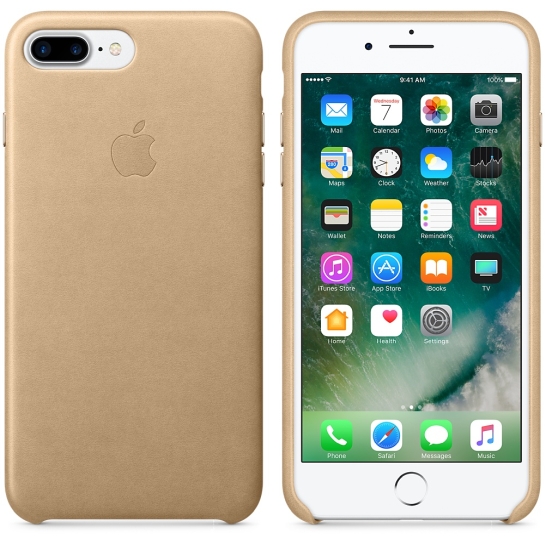 Чехол Apple Leather Case for iPhone 8 Plus/7 Plus Tan - цена, характеристики, отзывы, рассрочка, фото 4