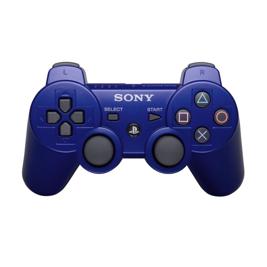 Джойстик PS3 DualShock Metallic Blue - ціна, характеристики, відгуки, розстрочка, фото 1