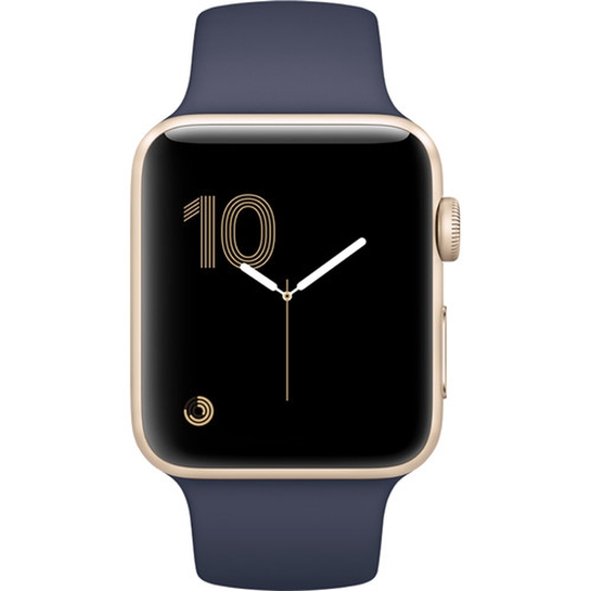 Смарт Годинник Apple Watch Series 2 42mm Gold Aluminum Case with Midnight Blue Sport Band - ціна, характеристики, відгуки, розстрочка, фото 2