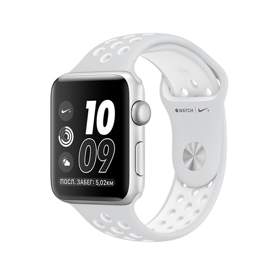Смарт Годинник Apple Watch Nike+ 38mm Silver Aluminum Case with Pure Platinum/White Nike Sport Band - ціна, характеристики, відгуки, розстрочка, фото 1