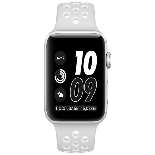 Смарт Годинник Apple Watch Nike+ 38mm Silver Aluminum Case with Pure Platinum/White Nike Sport Band - ціна, характеристики, відгуки, розстрочка, фото 2