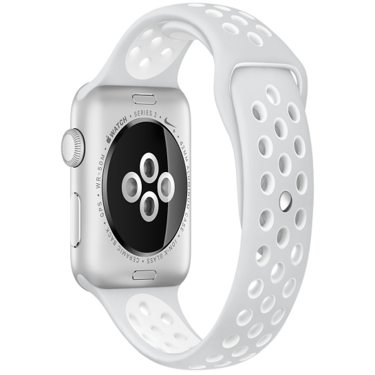 Смарт Годинник Apple Watch Nike+ 42mm Silver Aluminum Case with Pure Platinum/White Nike Sport Band - ціна, характеристики, відгуки, розстрочка, фото 3
