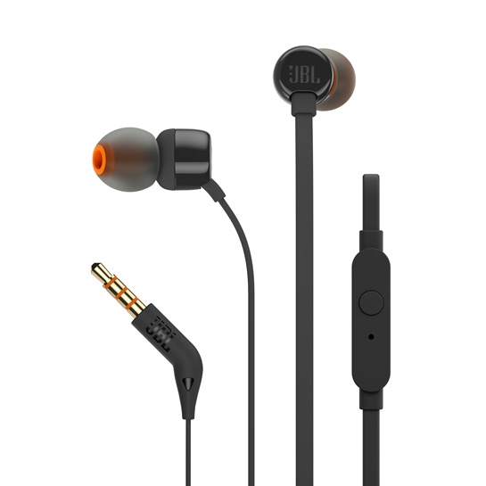 Навушники JBL In-Ear Headphone T110 Black - ціна, характеристики, відгуки, розстрочка, фото 1