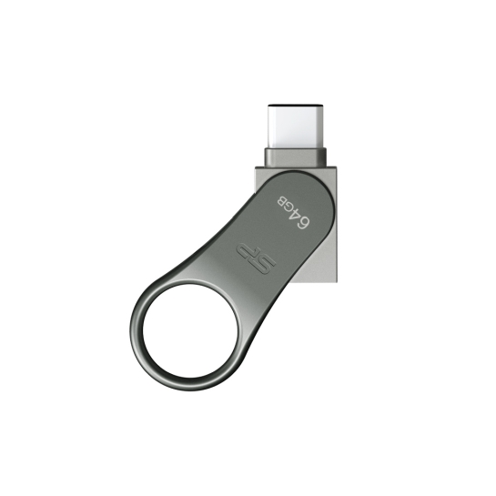 Зовнішній накопичувач USB-Flash 64Gb Silicon Power Mobile C80 USB 3.0 Type-C Silver - ціна, характеристики, відгуки, розстрочка, фото 3