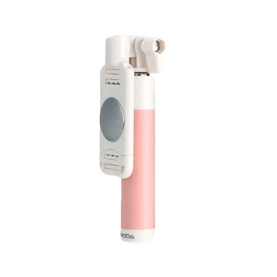 Палиця для селфі Proda Selfie Stick with Aux Pink - ціна, характеристики, відгуки, розстрочка, фото 1