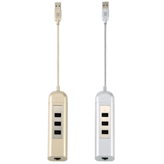 USB-хаб Remax Cati Hub 3USB to Type-C Silver* - цена, характеристики, отзывы, рассрочка, фото 3