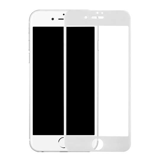 Скло Baseus Silk-Screen Printed Tempered Glass for iPhone 8 Plus/7 Plus (0.2mm) Front White - ціна, характеристики, відгуки, розстрочка, фото 1