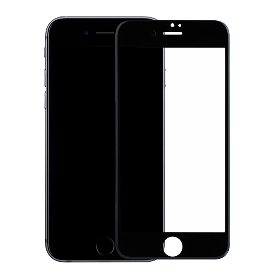Скло Baseus Silk-Screen Printed Tempered Glass for iPhone 8 Plus/7 Plus (0.2mm) Front Black - цена, характеристики, отзывы, рассрочка, фото 1