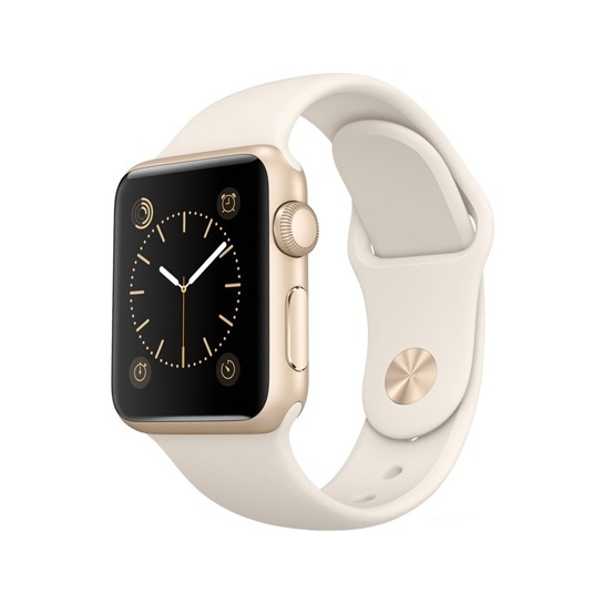 Смарт Годинник Apple Watch Sport 38mm Gold Aluminum with Antique White Sport Band - ціна, характеристики, відгуки, розстрочка, фото 1