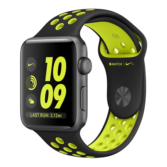 Смарт Часы Apple Watch Series 2 42mm Space Gray Aluminum Case with Black/Volt Nike Sport Band - цена, характеристики, отзывы, рассрочка, фото 1