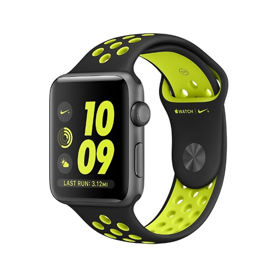 Смарт Годинник Apple Watch Series 2 38mm Space Gray Aluminum Case with Black/Volt Nike Sport Band - ціна, характеристики, відгуки, розстрочка, фото 1