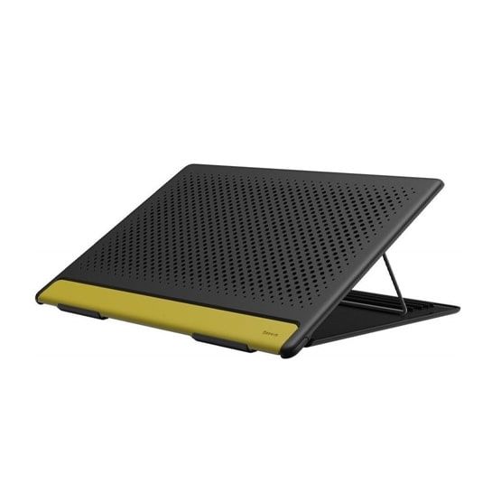 Підставка під ноутбук 16" Baseus Mesh Portable Laptop Stand Gray/Yellow - ціна, характеристики, відгуки, розстрочка, фото 1