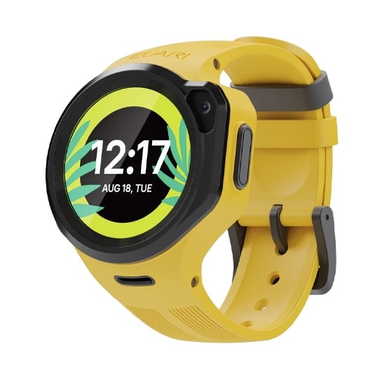 Дитячі смарт-годинник Elari KidPhone 4G Round Yellow з GPS-трекером и видеозвонками - ціна, характеристики, відгуки, розстрочка, фото 1