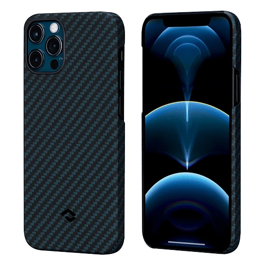 Чохол Pitaka MagEZ Twill Case for iPhone 12 Pro Black/Blue - ціна, характеристики, відгуки, розстрочка, фото 1