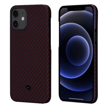 Чехол Pitaka MagEZ Twill Case for iPhone 12 Black/Red - цена, характеристики, отзывы, рассрочка, фото 1