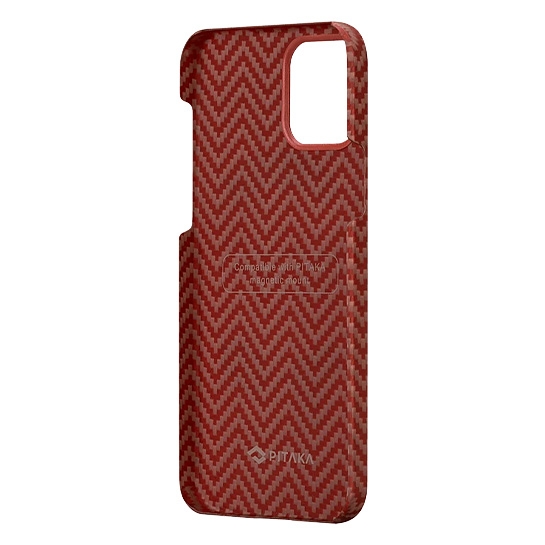 Чехол Pitaka MagEZ Herringbone Case for iPhone 12 Pro Red/Orange - цена, характеристики, отзывы, рассрочка, фото 2