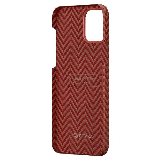 Чехол Pitaka MagEZ Herringbone Case for iPhone 12 Pro Max Red/Orange - цена, характеристики, отзывы, рассрочка, фото 2