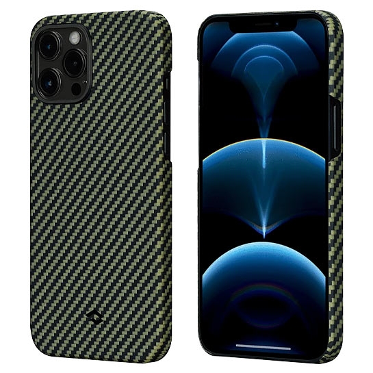 Чохол Pitaka MagEZ Twill Case for iPhone 12 Pro Max Black/Yellow - ціна, характеристики, відгуки, розстрочка, фото 1