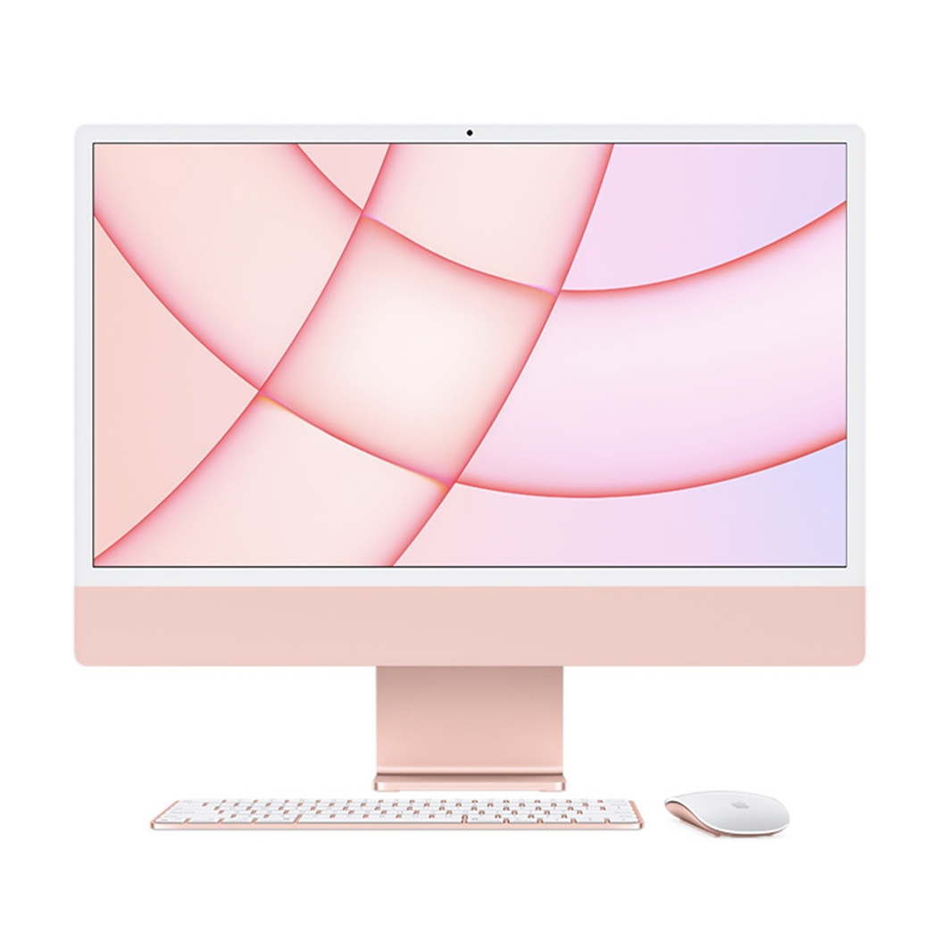 Моноблок Apple iMac 24" M1 Chip 256Gb/8GPU Pink 2021 (MGPM3) - ціна, характеристики, відгуки, розстрочка, фото 1