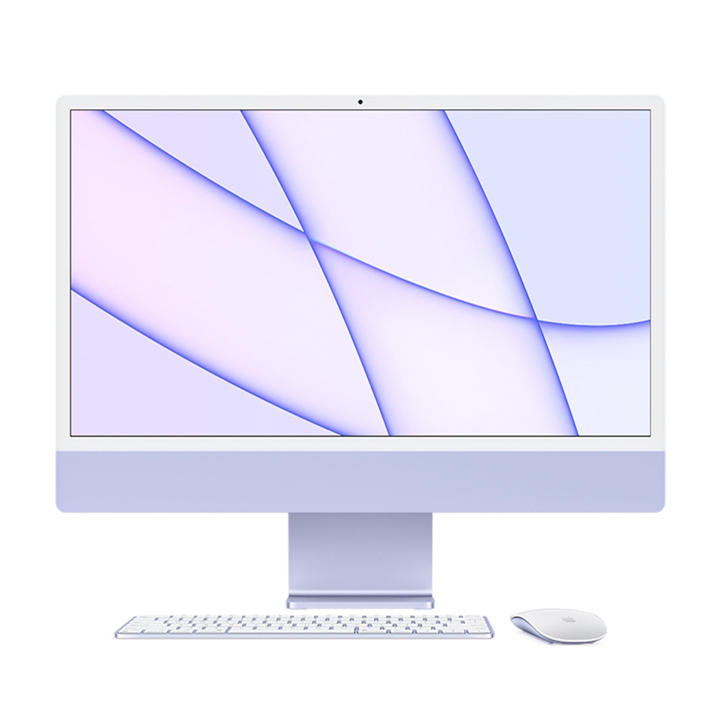 Моноблок Apple iMac 24" M1 Chip 256Gb/8GPU Purple 2021 (Z130) - ціна, характеристики, відгуки, розстрочка, фото 1