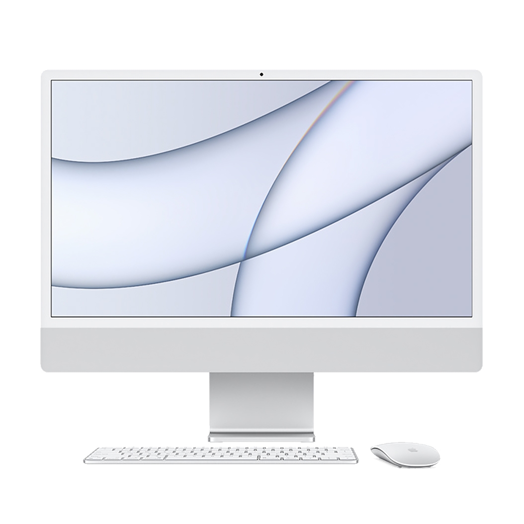 Моноблок Apple iMac 24" M1 Chip 256Gb/8GPU Silver 2021 (MGPC3) - ціна, характеристики, відгуки, розстрочка, фото 1