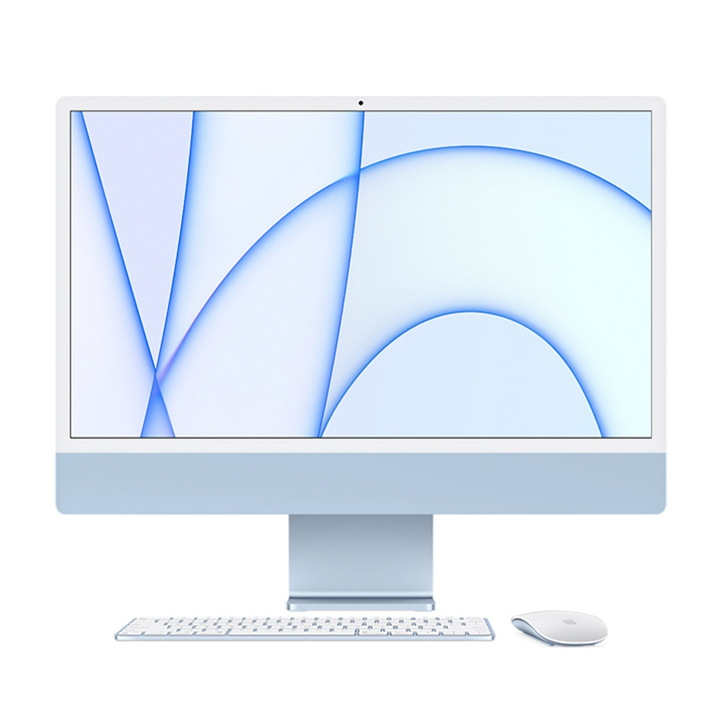 Моноблок Apple iMac 24" M1 Chip 512Gb/8GPU Blue 2021 (MGPL3) - ціна, характеристики, відгуки, розстрочка, фото 1