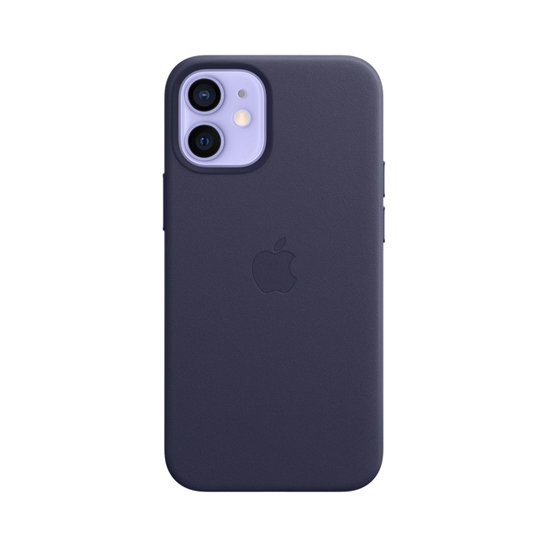 Чохол Apple Leather Case with MagSafe for iPhone 12 Mini Deep Violet - ціна, характеристики, відгуки, розстрочка, фото 1