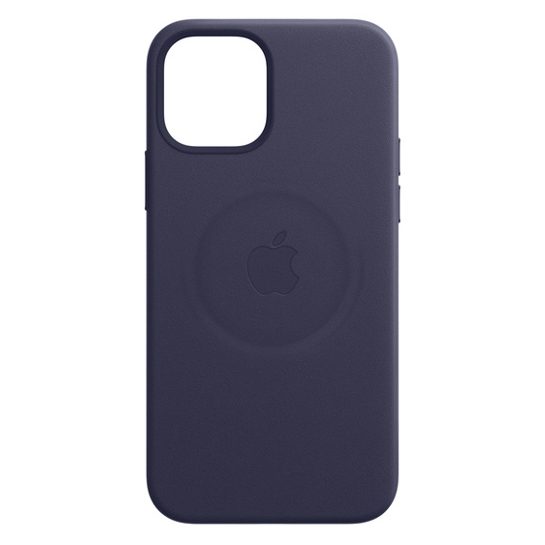 Чехол Apple Leather Case with MagSafe for iPhone 12/12 Pro Deep Violet - цена, характеристики, отзывы, рассрочка, фото 3