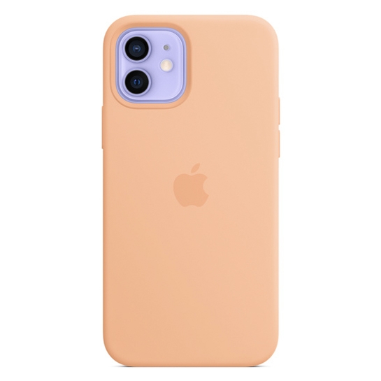 Чохол Apple Silicone Case with MagSafe for iPhone 12/12 Pro Cantaloupe - ціна, характеристики, відгуки, розстрочка, фото 5