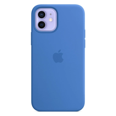 Чехол Apple Silicone Case with MagSafe for iPhone 12/12 Pro Capri Blue - цена, характеристики, отзывы, рассрочка, фото 1