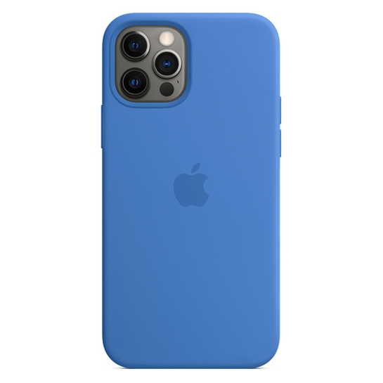Чехол Apple Silicone Case with MagSafe for iPhone 12/12 Pro Capri Blue - цена, характеристики, отзывы, рассрочка, фото 2