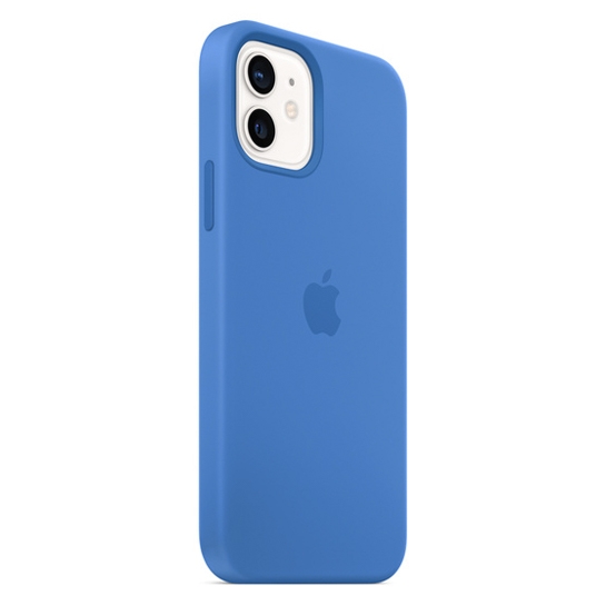 Чехол Apple Silicone Case with MagSafe for iPhone 12/12 Pro Capri Blue - цена, характеристики, отзывы, рассрочка, фото 3